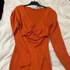 Zara orange dress